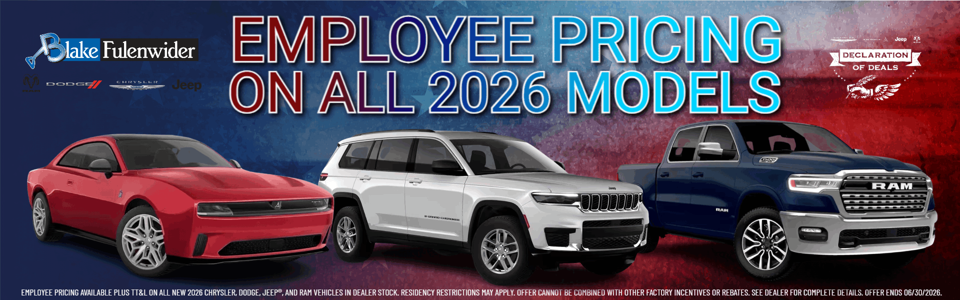Employee Pricing on all 2026 models