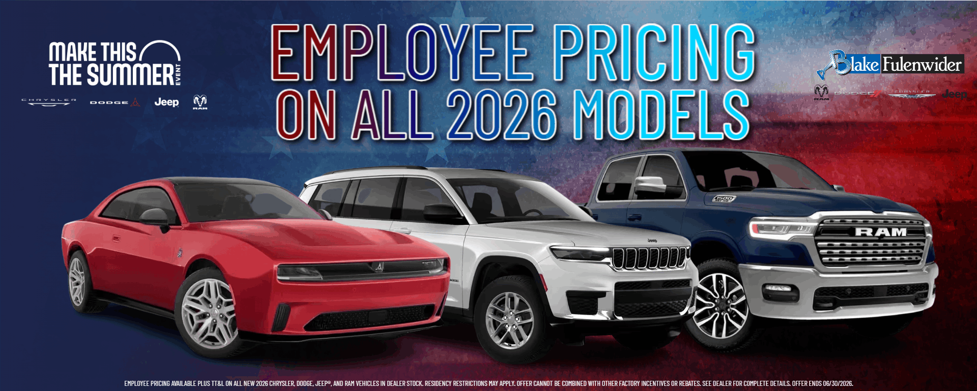 Employee Pricing on all 2026 models
