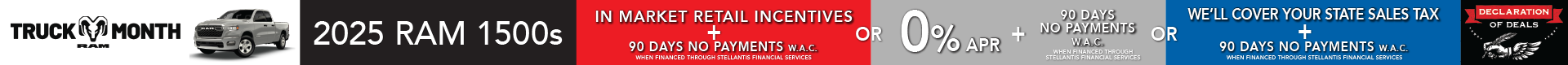 2025 RAM 1500s - Truck Month banner