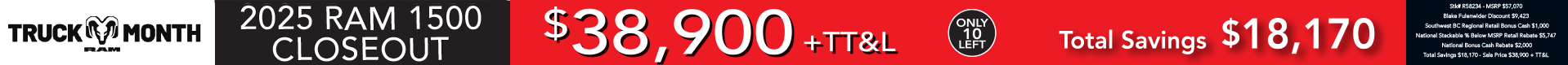 2025 RAM 1500s - Truck Month banner