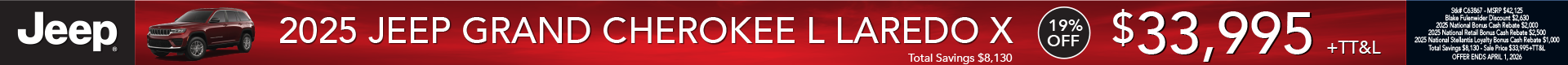 2025 JEEP GRAND CHEROKEE L LAREDO X