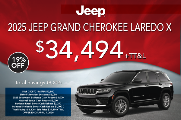 2025 JEEP GRAND CHEROKEE LAREDO X