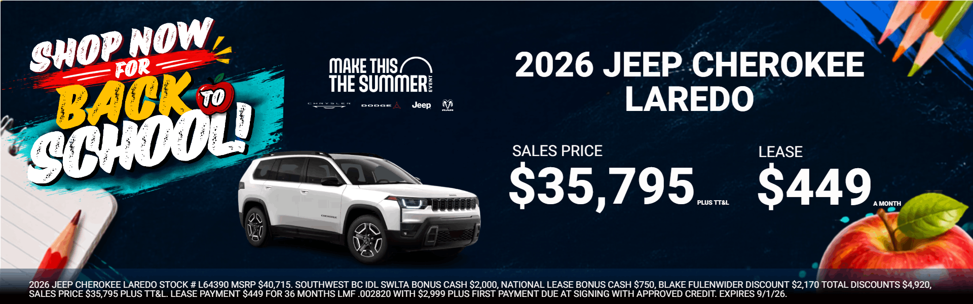 2026 Jeep Cherokee Laredo